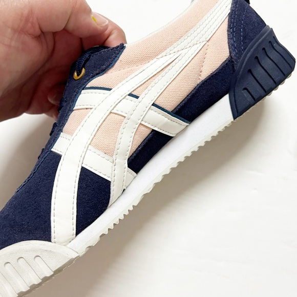 Onitsuka Tiger by Asics Womens Navy Pink White Delegation F Sneaker Size 11 - Picture 13 of 13